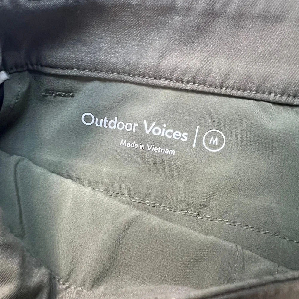 Outdoor Voices TechTwill Birdie Pant Mens M Olive Green Golf Chino‎ Recycled